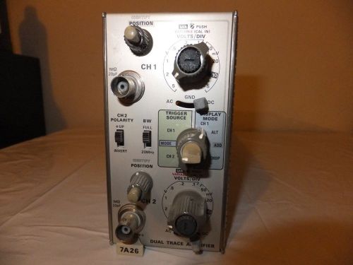 Tektronix 7A26 Dual Trace Amplifier 7XXX Series Oscilloscope Plug-in Module