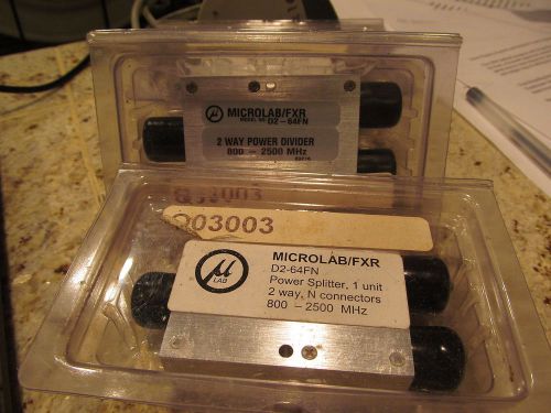 MICROLAB / FXR D2-64FN Power Divider  Splitter  NEW  800Mhz to 2500Mhz 10 Watts