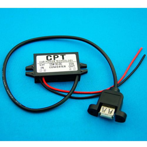 DC Converter Module 12V To 5V 3A 15W USB Output Power Adapter SN