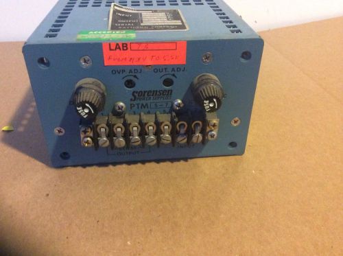 Sorensen PTM-5-7 Power Supply 5 volt, 7 amp adjustable linear power