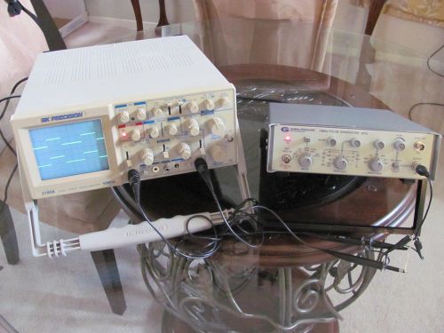 Global Specialties 4010 10GHz pulse generator an BK Precision 60MHz oscilloscope