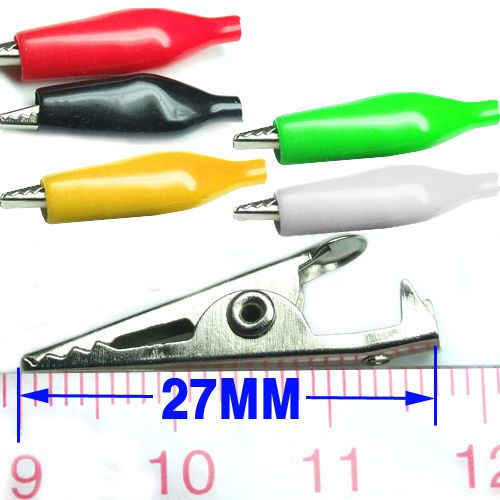 500pcs 5 colors clamp test testing probe alligator clip for sale