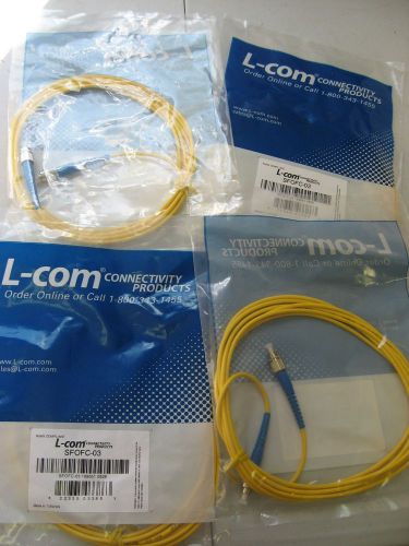 New* l-com connector cables fiber optic coaxial sfofc-03 **lot of 4** for sale
