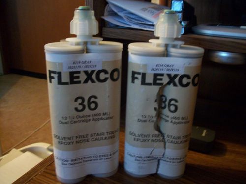 Flexco #36 solvent free expoxy, dual cartridge #8219 gray quanitity 2 for sale