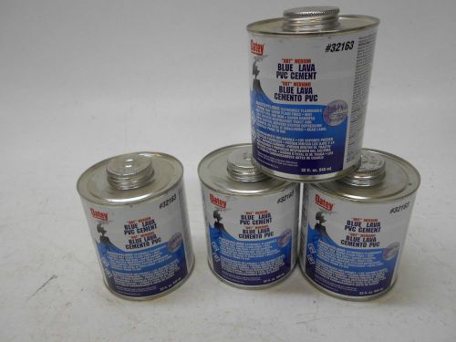 4 Cans Oatey Hot Medium Blue Lava PVC Cement #32163