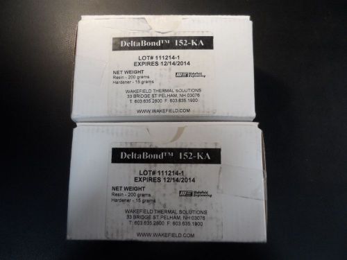 Lot of (2x) wakefield deltabond - 152ka , 152-ka - resin &amp; hardener kit for sale