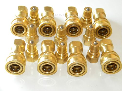 Carpet cleaning - brass 1/4&#034; quick disconnect (set of 8) for wand hoses for sale