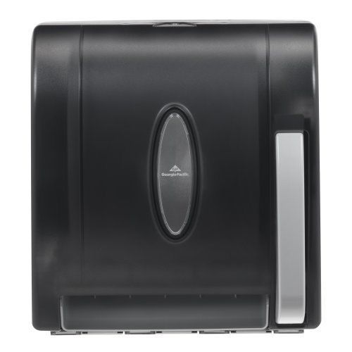 Georgia-Pacific Vista 54338 Black Hygienic Push Paddle Roll Paper Towel Dispense