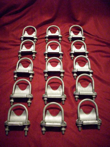 Lot of 15 grainger 3kg70 right angle conduit,pipe beam clamp  1 1/2&#034; inch ,1.90&#034; for sale