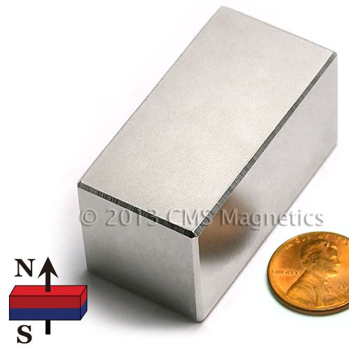 Neodymium Magnets N42 2&#034; x 1&#034; x 1&#034; NdFeB Rare Earth Magnet 50 PC