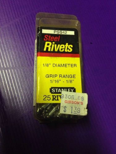 Stanley PSS42  25-Pack 1/16-Inch x 1/8-Inch Steel Rivets
