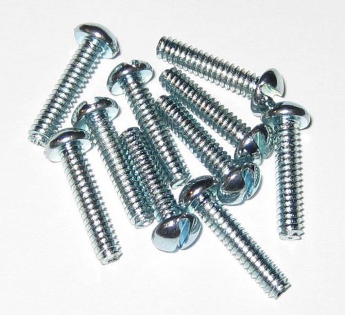 10 x round head slotted machine screws - 4-40 thread - 1/2&#034; long - zinc plated for sale