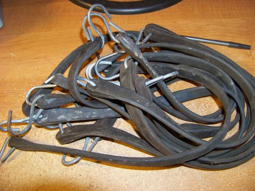 10 rubber 21&#034; tarp straps w/ hooks heavy duty