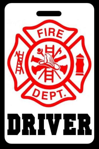 Driver firefighter luggage/gear bag tag - free personalization for sale