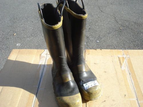 Ranger Shoe-Fit Firefighter Turn Out Gear Rubber Boots Steel Toe 12.0 W....R119