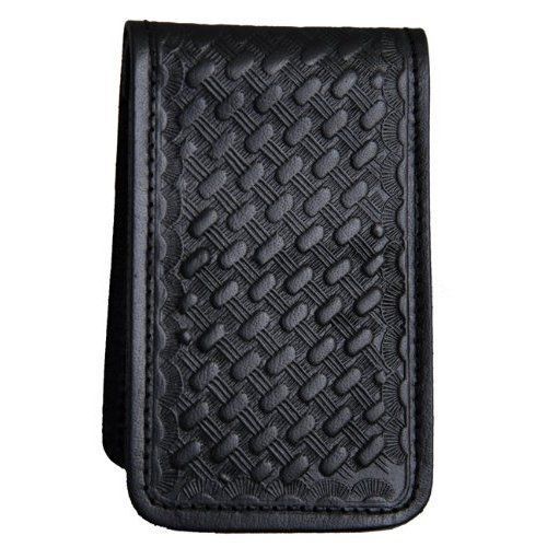 POLICE DETECTIVE SECURITY LEATHER MEMO BOOK NOTE PAD HOLDER CASE BASKETWEAVE NEW