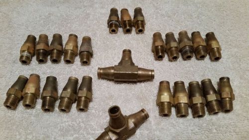 LOT - Alcan Straight &amp; T - Push-to-Connect Fitting for 1/4&#034; Tube x 3/8&#034; OD