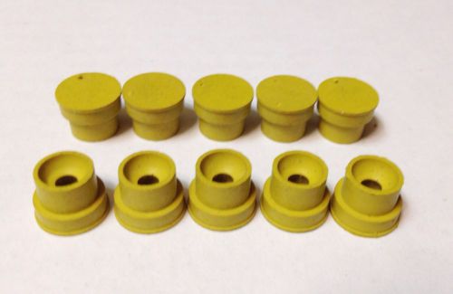 10 zerk grease fitting caps - lubricaps - yellow - made in the usa for sale