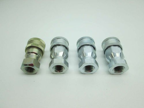 Lot 4 new parker assorted 6601-6-6 5601-6-6s hydraulic quick coupling d393094 for sale