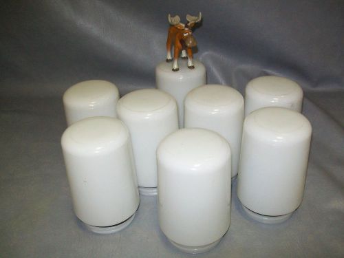 Vintage Government Outdoor Light Dome 3.25&#034; O.D. Threaded  Lot of 8