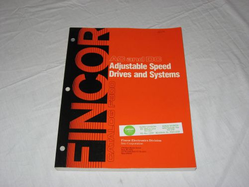 FINCOR AC/DC Adjustable Speed Drives &amp; Systems Industrial Supply Catalog