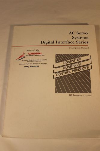 GE FANUC GFZ-65002E AC SERVO SYSTEMS DIGITAL INTERFACE DESCRIPTIONS  MANUAL