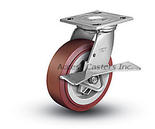 Ac18301-8323 8&#034; x 2&#034; carter-hoffmann replacement swivel plate caster with brake for sale
