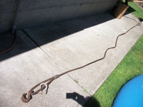LOGGING CHOKER CABLE LOPPED 16 FT LOGGER LOGGING RIG RIGGING HOOK VERY NICE SEE
