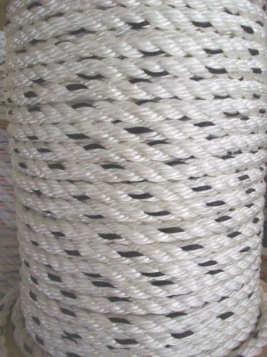 5/8&#034; x 97&#039; combo plus rigging ,hoist rope 7200 lbs white,black tracer,irregular for sale