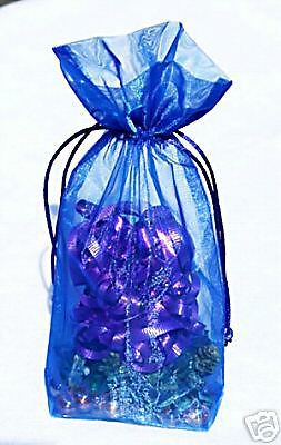 20 PCS 5.5x1.5x10.5 Royal Blue Gusset Fabric Bags Gift
