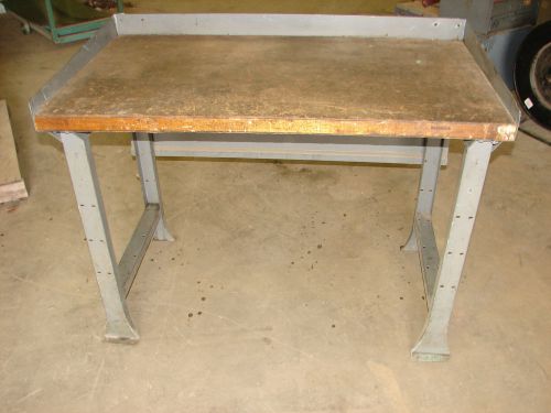 Industrial work table wooden top 48&#034;x28&#034;x37&#034; ***xlnt*** for sale