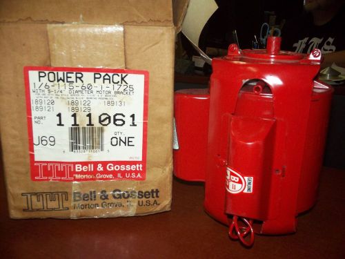 BELL &amp; GOSSETT 111061 POWER PACK MOTOR 1/6 HP 1725 RPM 115V SERIES 100 2&#034; HV B&amp;G