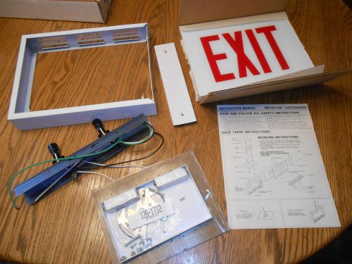 Teledyne big beam exit sign glass 2 sided new for sale