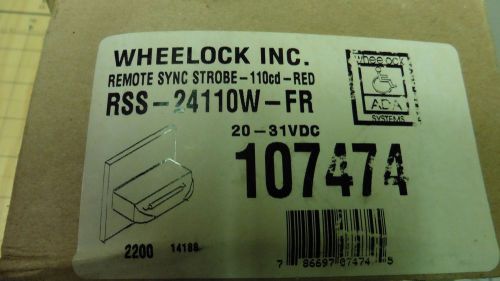 New wheelock 107474 rss-24110w-fr remote sync strobe red for sale
