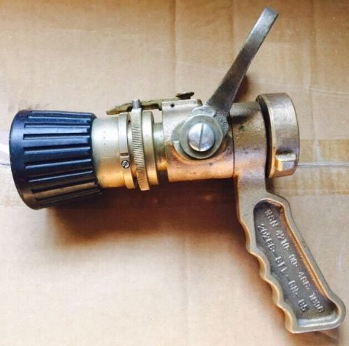 Used elkhart brass  military navy marine 1.5&#034; fire hose nozzle sfl-gn-95 for sale