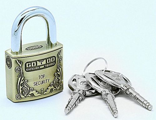 High Grade Security Stainless Alloy Padlock with 3 Keys K0336-1