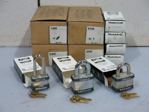 31 masterlock no. 5, 3 &amp; 17 commercial pad lock lot, with keys for sale