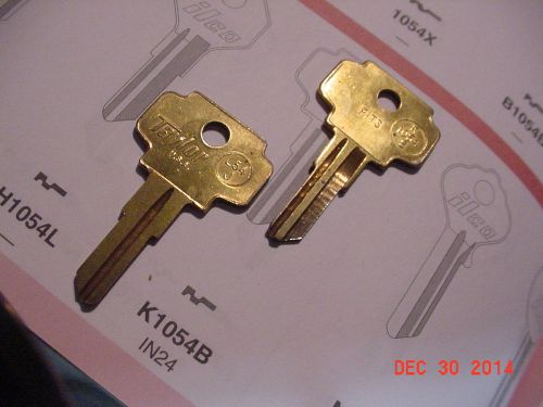 Vintage LOCKSMITH NOS 10 Key Blanks Taylor k1054b for Bargman locks L54J