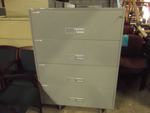 1 used Schwab Fireguard Fireproof 4dr Lateral File - AS IS