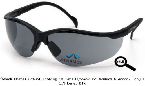 Pyramex v2 readers glasses, gray + 1.5 lens, blk: sb1820r15, 6 pack for sale