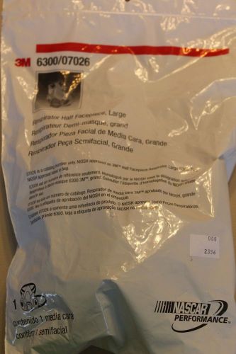 3m 6300 / 07026 large respirator half mask reusable face piece (no filters) for sale