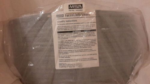 (2) msa face shield visor 10005882 green for sale