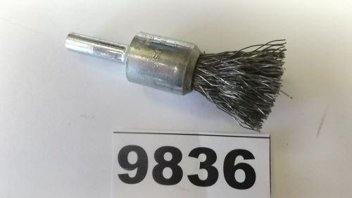 1/2&#034; CRIMPED WIRE END BRUSH .0104 WIRE STAINLESS STEEL **NEW**  PIC#9836