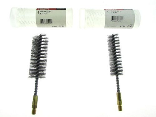 Lot of 2 HILTI Round Steel Brushes HIT-RB 7/8&#034; And HIT-RB 1-1/8&#034; Diameters
