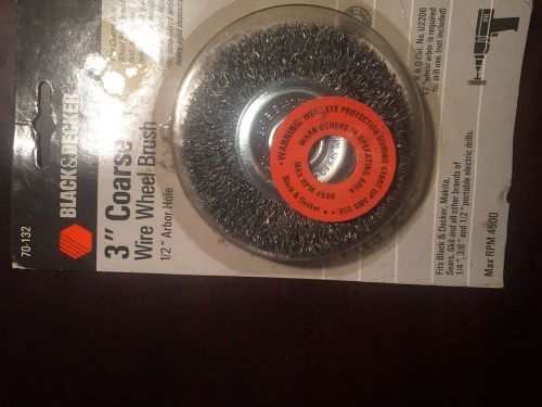 Black &amp; Decker 3&#034; Coarse Wire Wheel Brush made in Spain