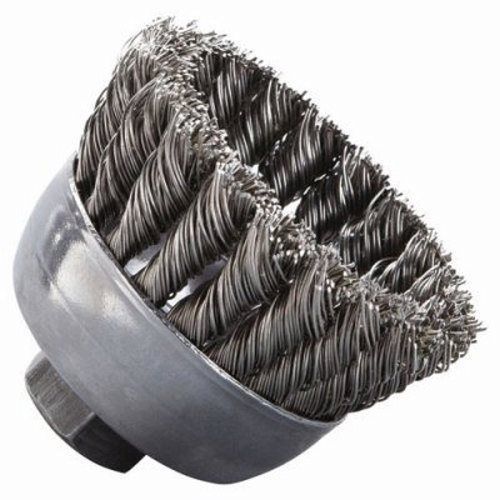 Weiler general-duty wire cup brush, .020, ss, 5/8-112, 3/4&#034; diameter (wei13258) for sale