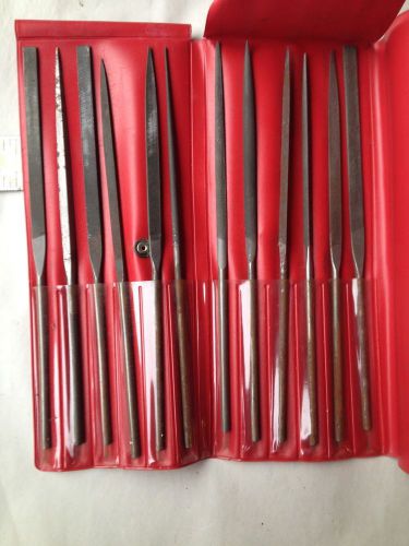 Nice 12 piece file set sm jewelers machinist watchmaker multiple cut germany for sale