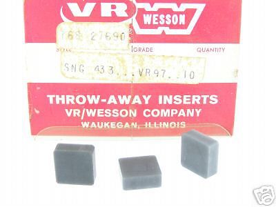 165 NEW VR WESSON SNG 433 VR97 CERAMIC INSERTS N522S