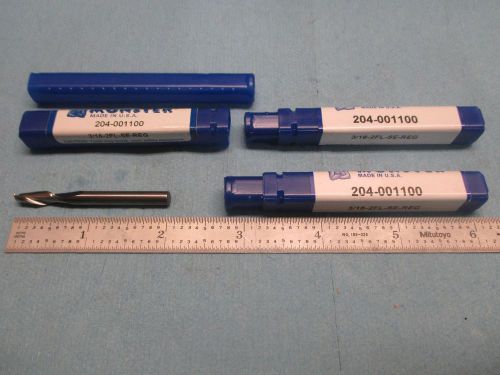 3 PCS 3/16 DIA USA MADE 2 FLUTE SINGLE END CARBIDE END MILLS 5/8  L.O.C. MILL
