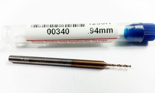 .94mm garr carbide 5xd helica coated 140-degree-pt 2 flute micro drill (j395) for sale